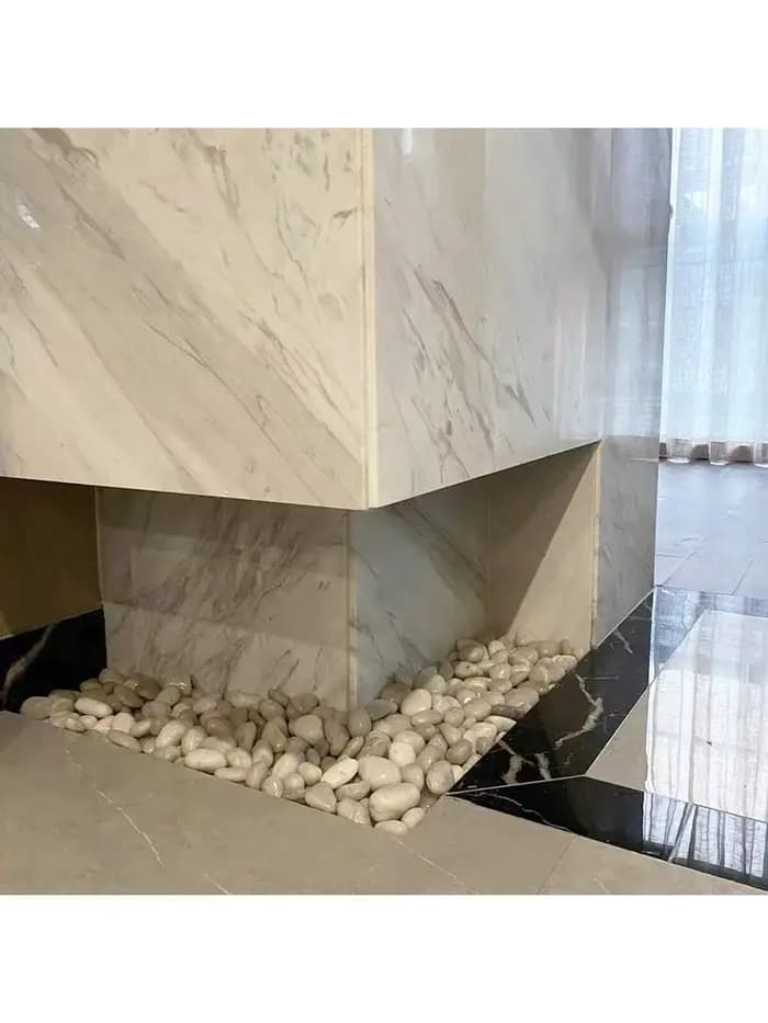 Roches de rivière décoratives ornales, galets blancs, grandes roches de rivière polies décoratives n