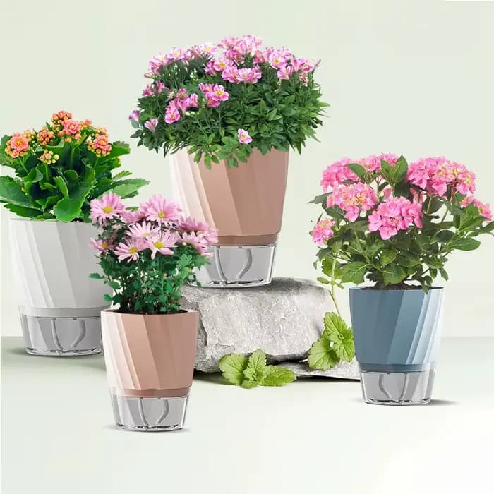 Pots de jardinières à arrosage automatique paresseux