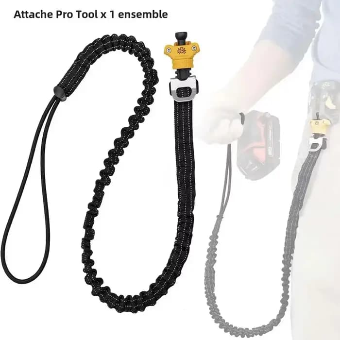 Étui à outils Spider - Attache à outils Pro - Lanière mousqueton à cordon élastique robuste à utilis