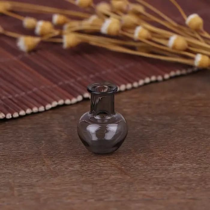 Vase en verre miniature pour maison de poupée 1:12, 1 pièce, pour arrangement floral, pot de fleurs,