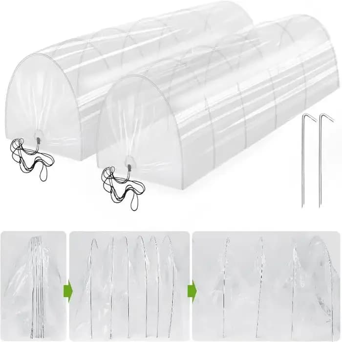 Jardin extérieur serre Tunnel ombre filet couverture Portable Cloche cerceaux