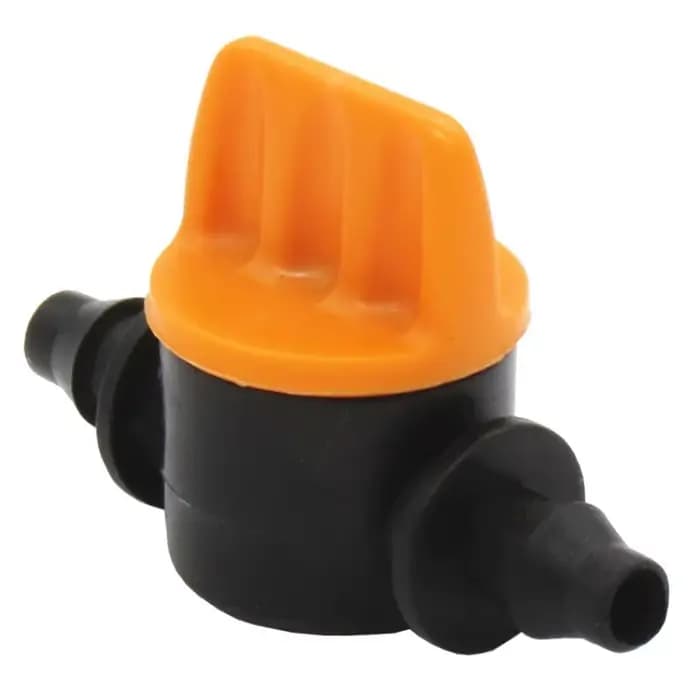 Mini Valve barbelée de 1/4 pouces, connecteurs de robinet de jardin pour tuyau d'irrigation de 4/7mm