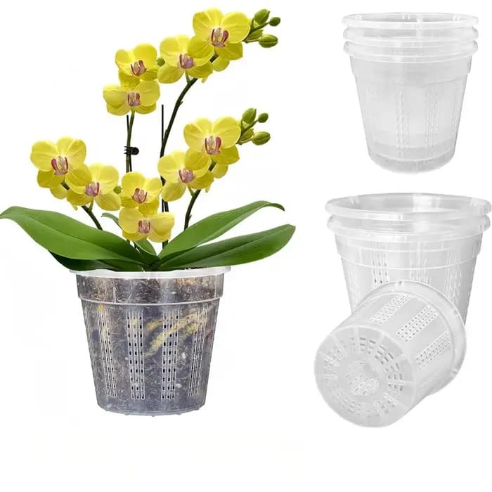 Pot à orchidées respirant avec fentes de ventilation, accessoires de jardinage pour le contrôle des racines, idéal pour les Phalaenopsis, les plantes feuillues et les succulentes