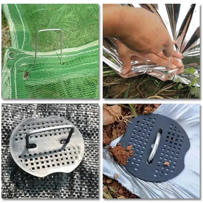 Piquets de jardin en U robustes, clous de fixation pour gazon, piquets galvanisés pour aménagement p