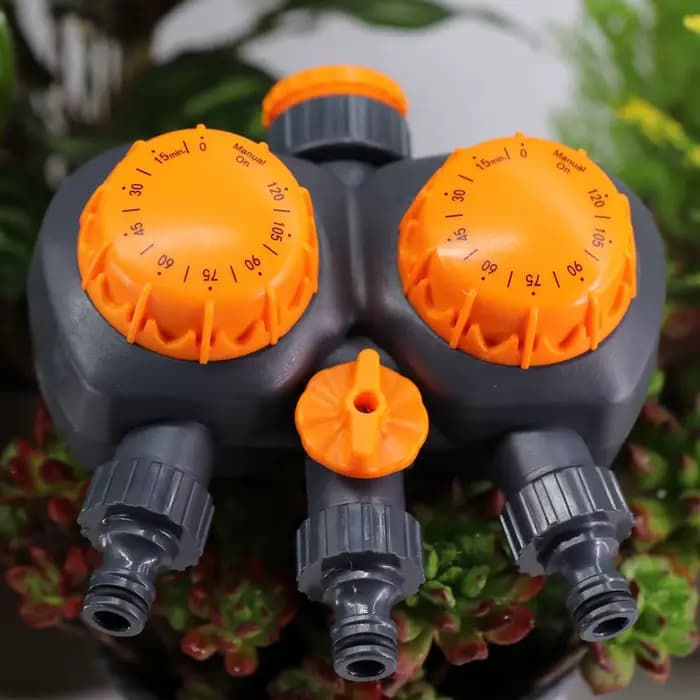Minuterie Mécanique de Jardin avec Double Commande à 3 Voies