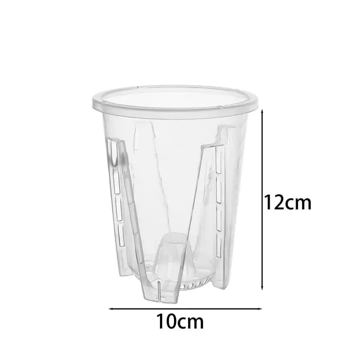 Pots à orchidées en plastique transparent avec trous de drainage pour la plantation d'orchidées papi