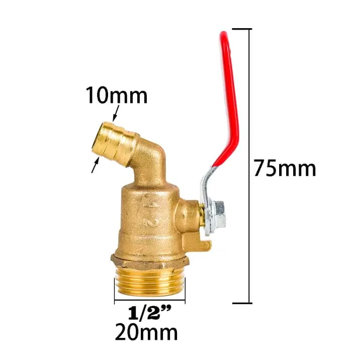 Adaptateur de robinet en laiton pour réservoir IBC, filetage S60X6, tuyau d'arrosage de 10mm, raccor