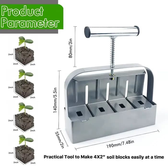 Fabricant de 4 blocs de sol pour semis portables