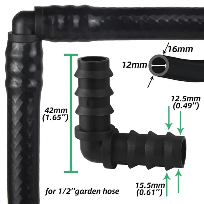 10 pièces 16mm tuyau d'irrigation barbe té arrosage connecteur rapide pour système d'égouttage de ja