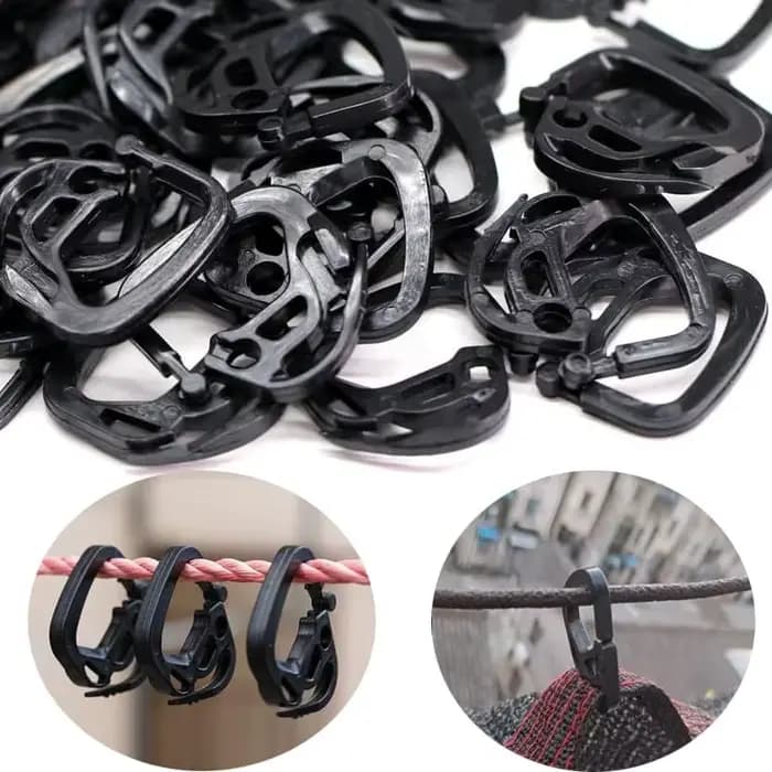 Clips de fixation en plastique pour toile d'ombrage, crochets de suspension, pinces à boucle pour fi