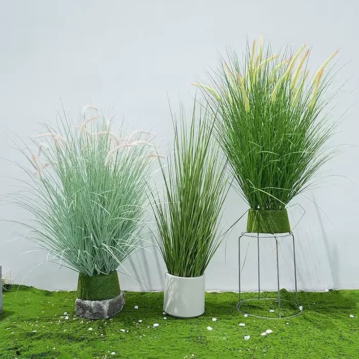 Grande plante verte bonsaï artificielle avec pot