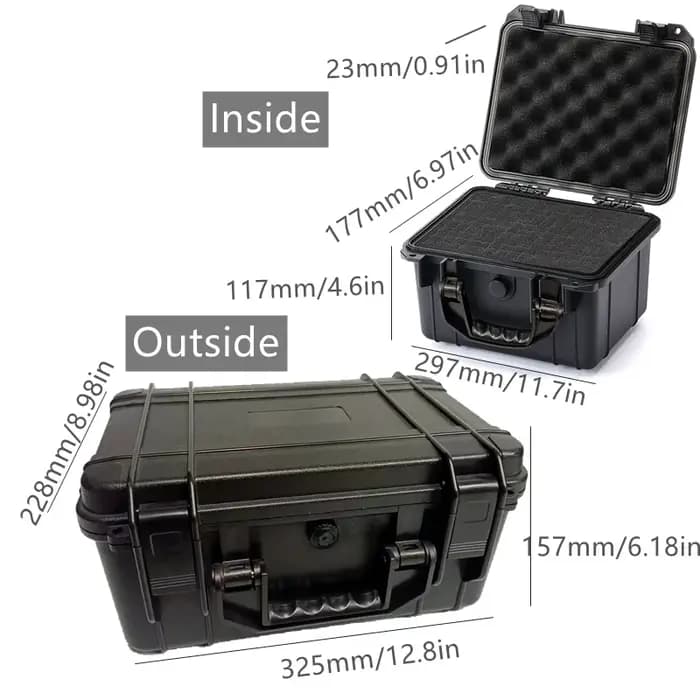 Boîte à outils rigide portable avec mousse prédécoupée