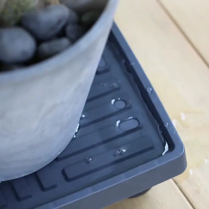 Plateaux de support de Pot de fleur mobiles, plateau de Pot de fleurs multifonctionnel en plastique,