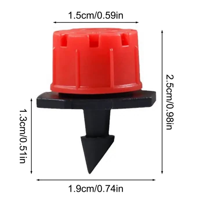 50/200 pièces Goutteurs émetteurs réglables 1/4'' pour micro-irrigation de jardin, pour système d'ar