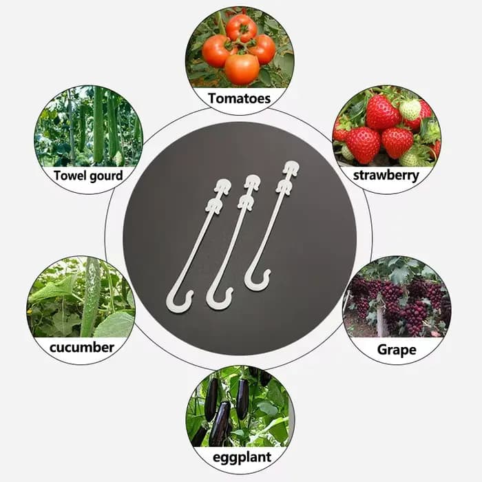 Crochet d'oreille en forme de J pour fruits, cerises, tomates, plantes végétales de jardin, Support
