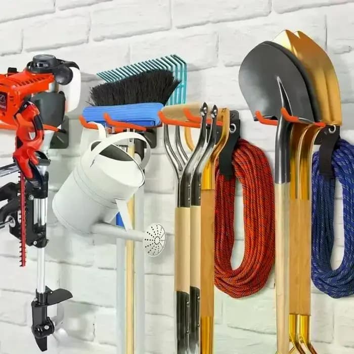 1 ensemble support mural système de stockage d'outils crochets rangement de Garage multi-usages organisateur