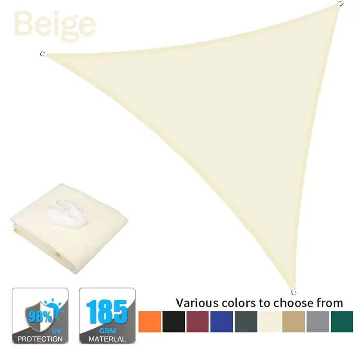 Voile d'ombrage triangulaire imperméable 2/3/3