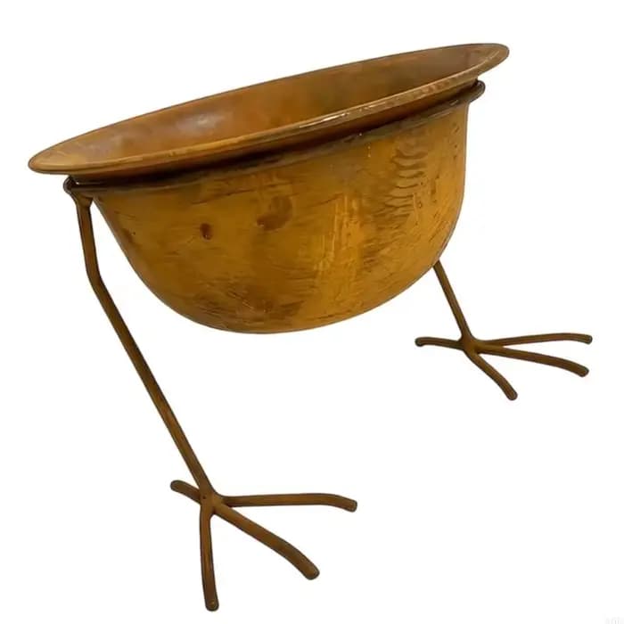 Pot fleur en métal pied d'animal, Pot bol en fer pour étagère, Table, Console, entrée petite exposition fleurs à