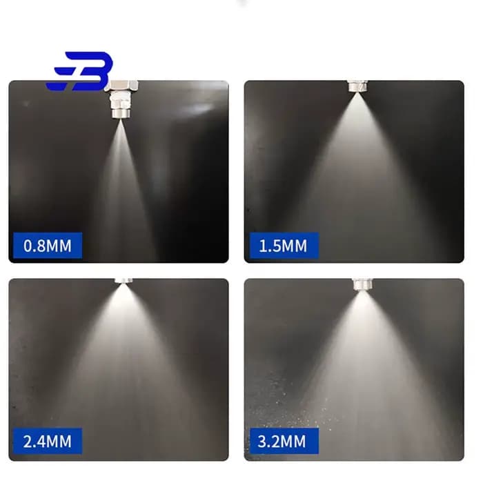 Buse de pulvérisation de refroidissement à cône complet à faible débit de Type BB de 1/4 pouces, bus