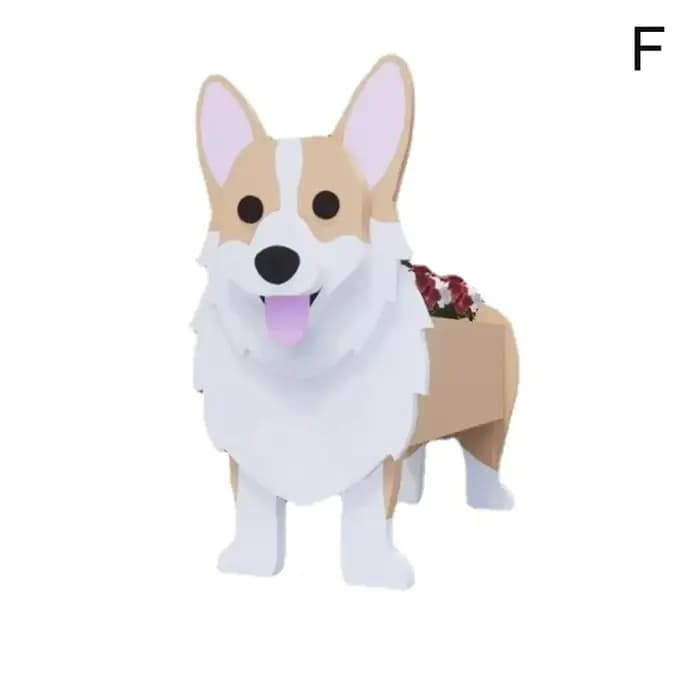 Jardinière de fleurs en PVC, Animal mignon, bricolage, chien de compagnie, décoration de jardin en pot, support de conteneur de plantes, Pots de fleurs de jardin, Orname