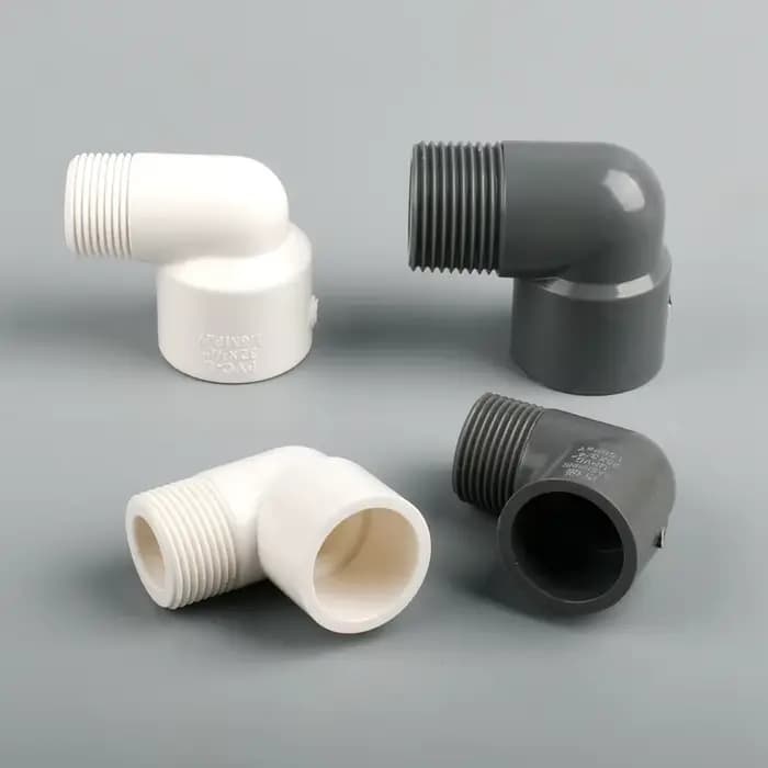 Connecteurs coudés en PVC à filetage mâle de 20/25/32mm à 1/2 "3/4" 1 ", 1 à 8 pièces, pour système