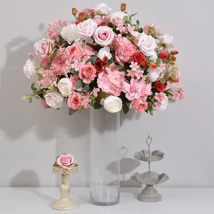Nouvelles boules de fleurs esthétiques de 80CM de haut