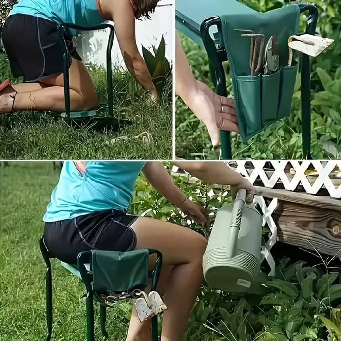 Tapis de jardinage à 3 poches avec poche de rangement