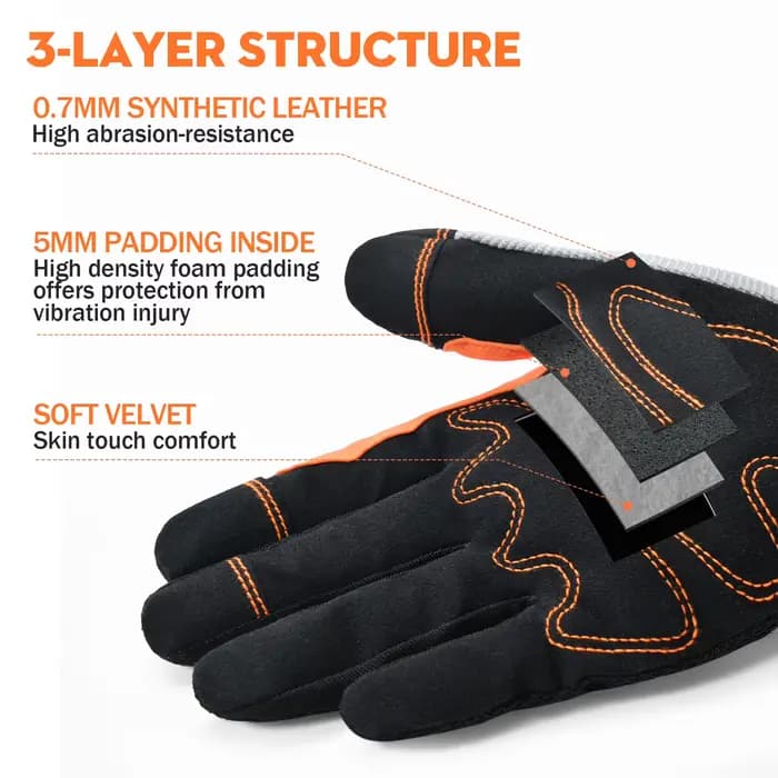 1 paire de gants de travail utilitaires pour écran tactile pour hommes et femmes, respirants, pour C