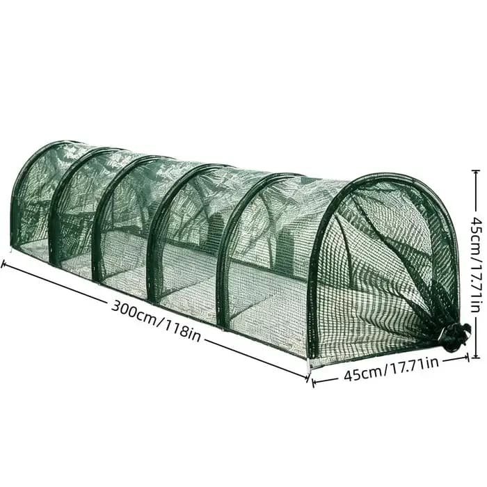 Kit de 1 tunnel de jardin pliable en métal durable de 3 mètres avec protection UV pour fermes et jardins