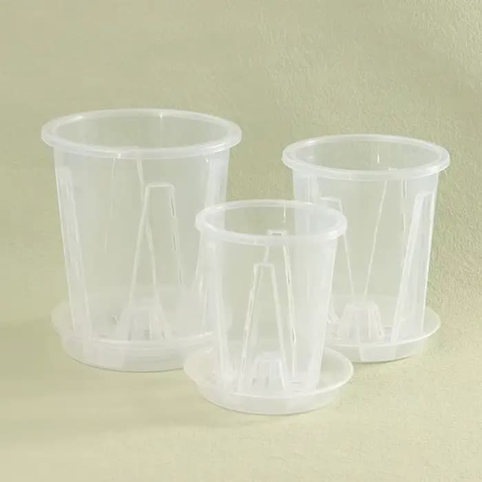 Pot de fleurs transparent respirant pour le contrôle des racines
