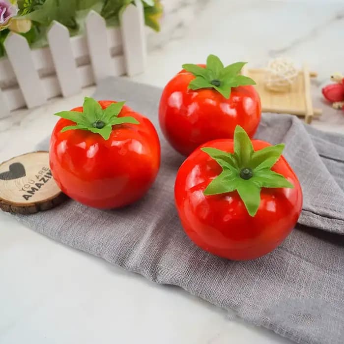 Mini Ornement en Mousse Artificielle en Forme de Tomate, Mignonne Simulation Réaliste de Tomate, Artisanat de Faux Légumes, Décorations pour Mariages et Fêtes