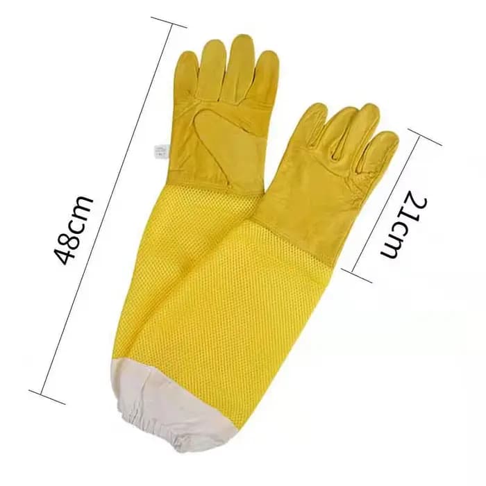 Gants d'apiculture, manches de protection ventilées, gants longs professionnels anti-abeilles en pea