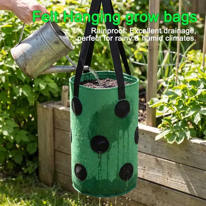 Sacs de culture suspendus pour fraises et tomates, sac de plantation suspendu, jardin vertical, pot