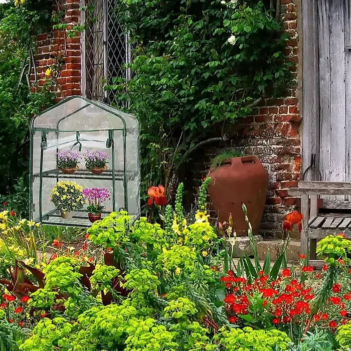 Couverture chauffante de jardin transparente en PVC