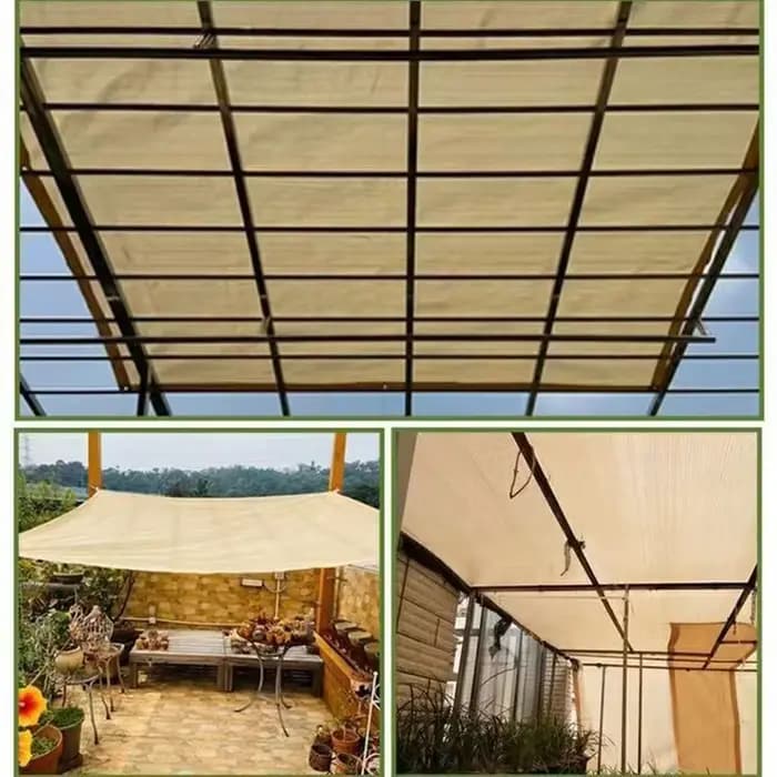 Filet de soleil beige en HDPE pour plantes de jardin, protection UV, pare-soleil d'extérieur, pare-s