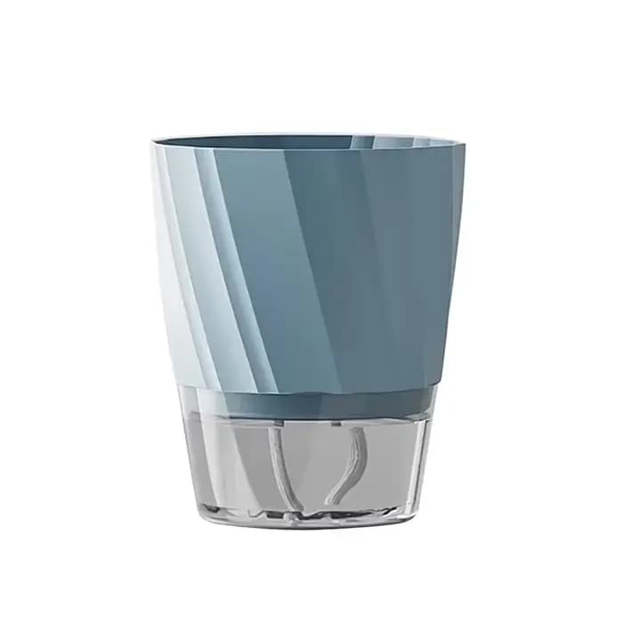 Pot de fleur en plastique transparent à double couche avec port d'injection, jardinière d'arrosage a