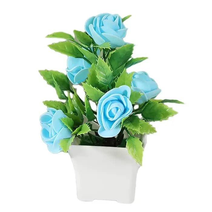 Plante artificielle en pot, 1 pièce, plante artificielle en pot de rose, bonsaï réaliste, décoration