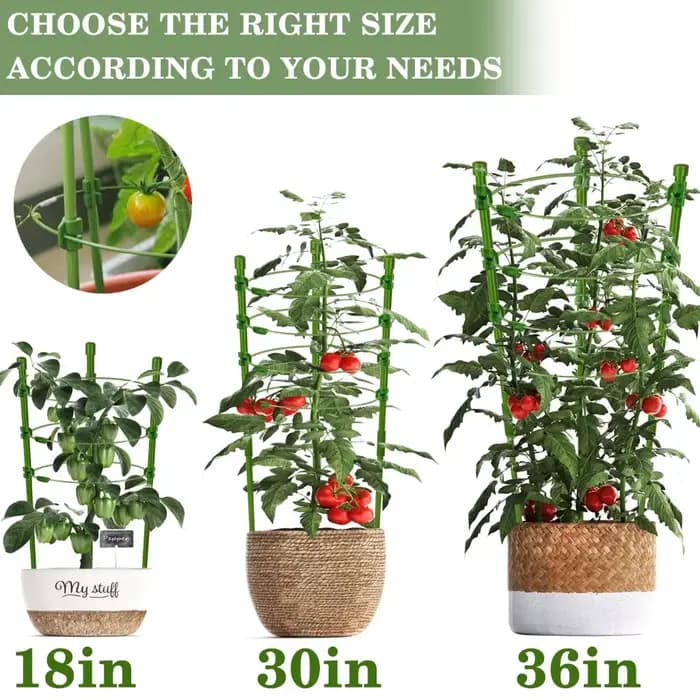 Cage à tomates réglable de 90cm, 36 pouces, Support pour plantes, treillis de concombre pour plantes