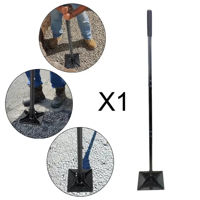 Compacteur de sol manuel pour aménagement paysager, nivellement de gravier, réparation du sol – Tasseau de jardin léger pour usage professionnel