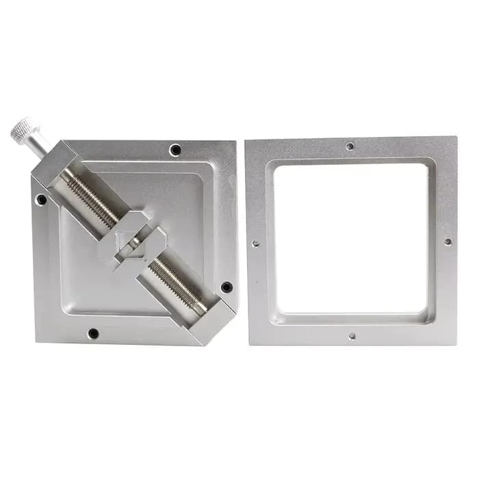 Table de plantation de boules argentées de 90mm, support de modèle en maille d'acier BGA, fixation F
