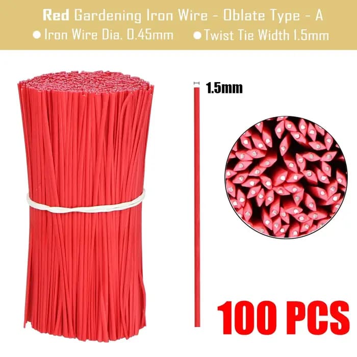 100 pièces 10 couleurs attaches de câble de jardin attache de fil de fer Oblate réutilisable pour fleur plante vignes