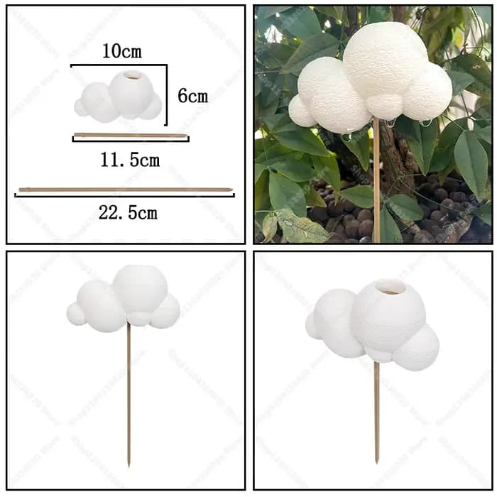 Piquet d'arrosage automatique en forme de nuage mignon pour plantes en pot