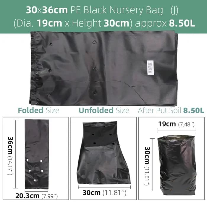 Sacs en plastique noir PE 100 pièces