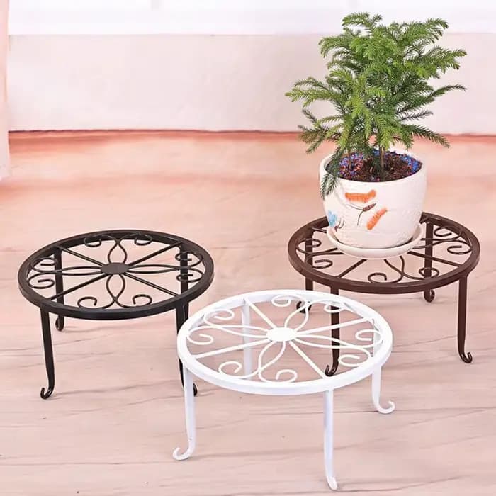 Support de fleurs en fer à Pot unique sur pied, support de fleurs de balcon intérieur, support de Po