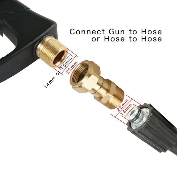 Connecteur de Joint pivotant pour nettoyeur haute pression, raccord de tuyau M22 14mm, filetage Anti