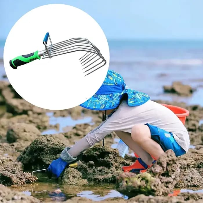 Râteau à main Râteau à main de jardin léger et polyvalent Râteau à clammage Cultivateur Outil de jardinage Râteau à feuilles Râteau de jardin pour le travail dans la cour