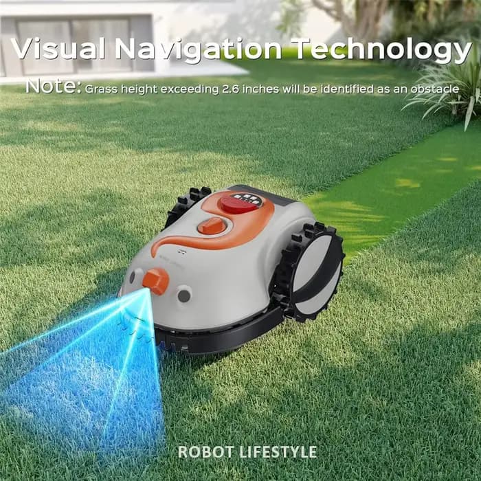 Robot tondeuse à gazon sans fil avec capteur visuel