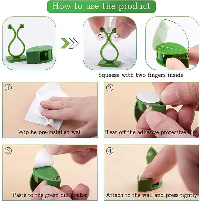 Clips de fixation murale pour plantes grimpantes, 10/30/50 pièces, fixateur de vigne en rotin, croch