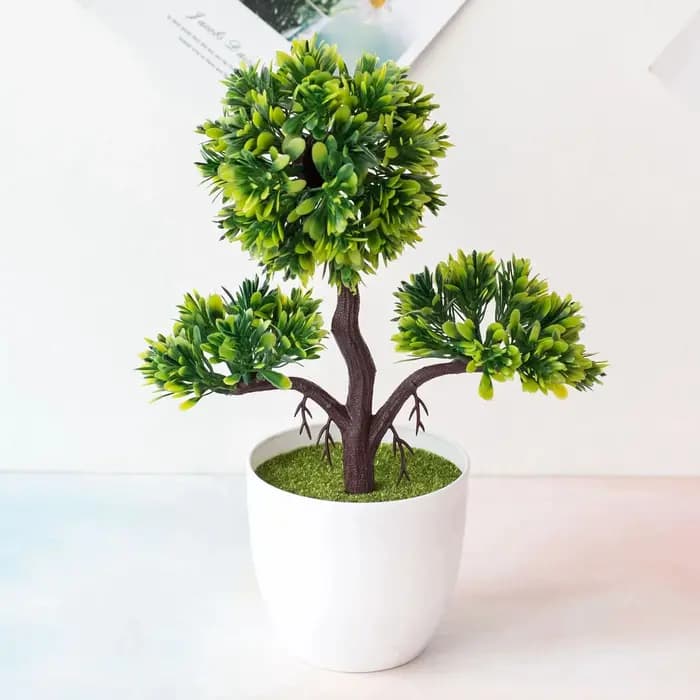 Boule de neige artificielle bonsaï arbre plante en pot pour la maison bureau mariage et Festival décor réaliste Mini ornement en pot