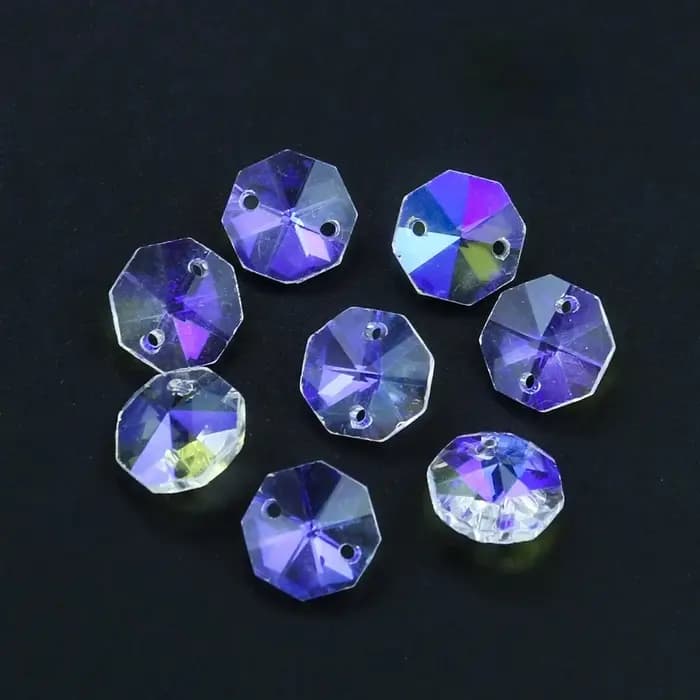 20 pièces de perles octogonales en cristal